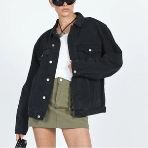 Princess Polly Phoenix Denim Jacket Black